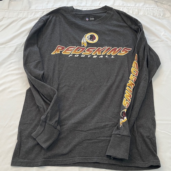 NFL Tops - NFL Gray Long Sleeve Redskins Football Shirt